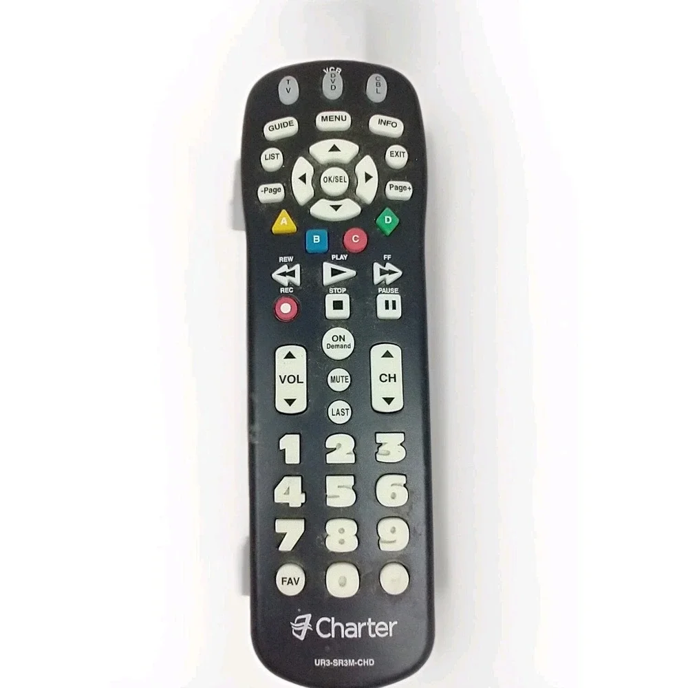 Charter ‎ UR3-SR3M-CHD Black Wireless Battery Operated Remote Control remote